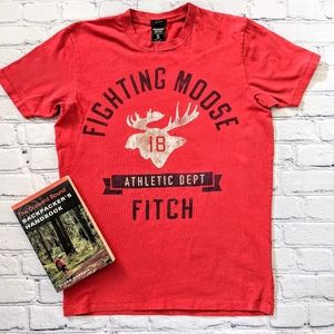 Abercrombie and Fitch fighting moose graphic tee
